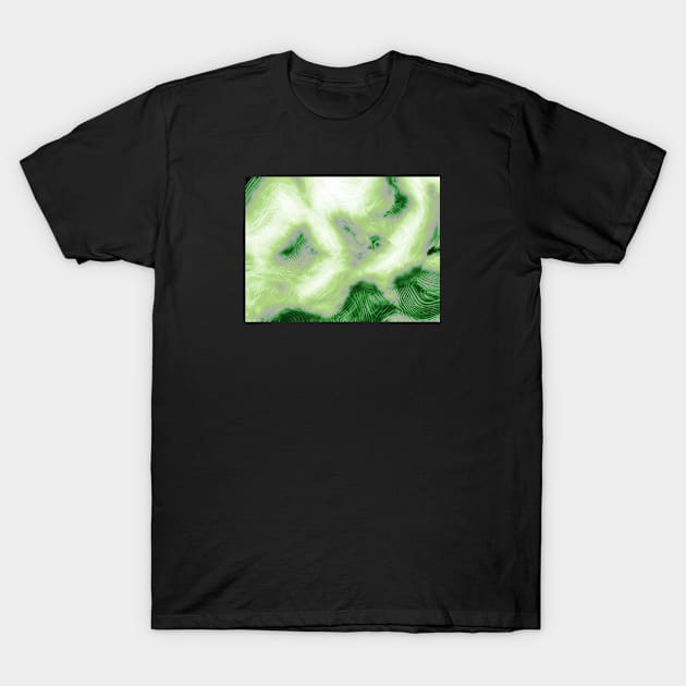 Aromantic Pride Abstract Fractal Fog T-Shirt by VernenInk